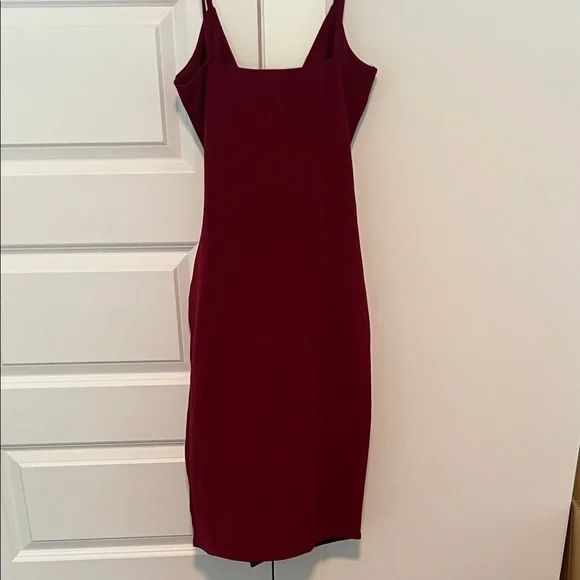 PLT Asymmetrical Burgundy Dress - Picture 3 of 3